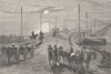 USA. Civil War. Guarding bridge, Potomac c1880 old antique print picture