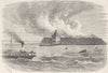 NORTH CAROLINA. Civil War. Ft Ocracoke destroyed c1880 old antique print