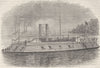 USA. Civil War. Federal ironclad river gunboat c1880 old antique print picture