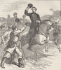 VIRGINIA. Civil War. McClellan, Williamsburg c1880 old antique print picture