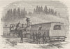 USA. Civil War. A railroad battery c1880 old antique vintage print picture