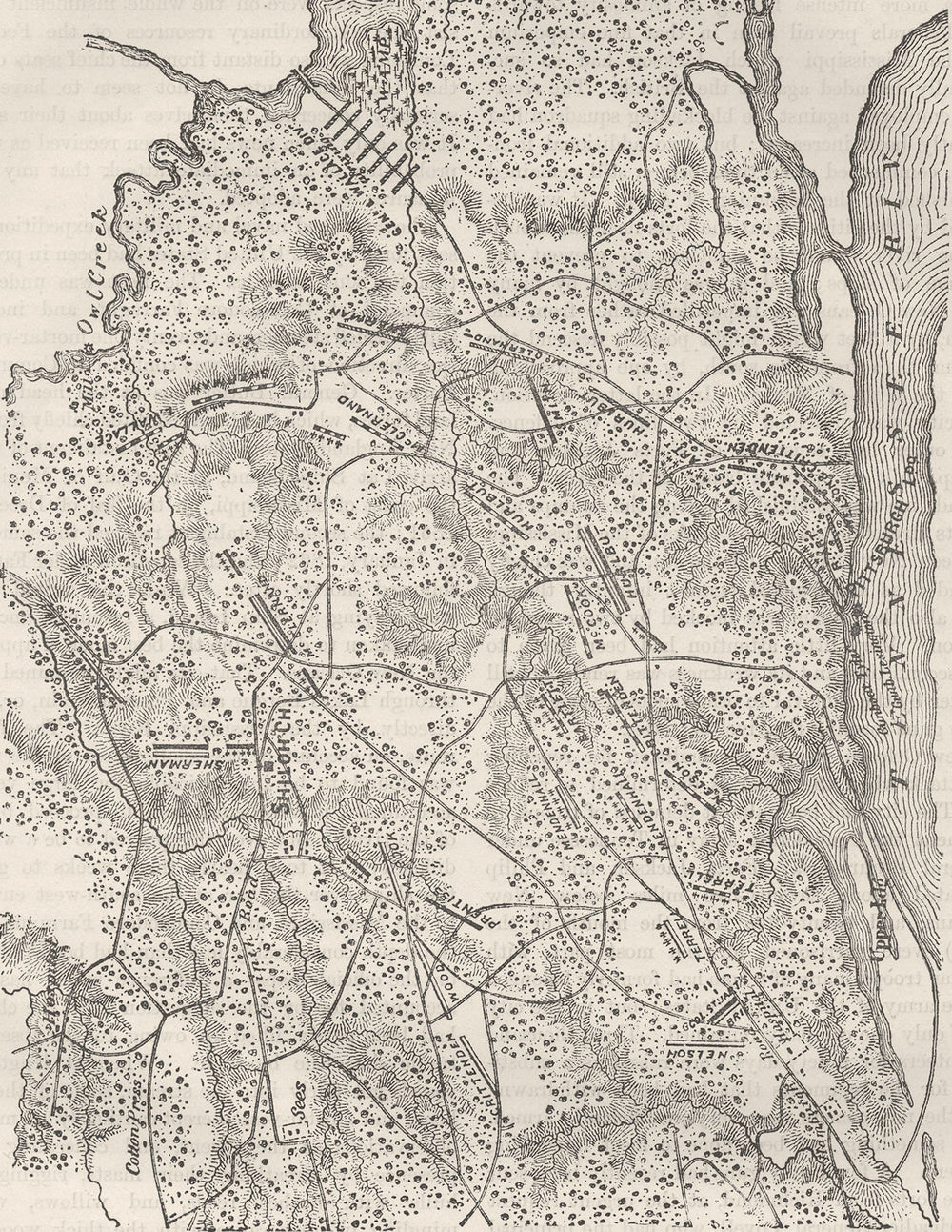 PENNSYLVANIA. Civil War. Pittsburg landing plan c1880 old antique map chart