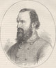 MILITARIA. Civil War. Stonewall Jackson c1880 old antique print picture