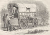 USA. Civil War. Military telegraph wagon c1880 old antique print picture