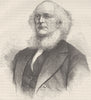 JOURNALISTS. Civil War. Horace Greeley c1880 old antique vintage print picture