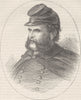 MILITARIA. Civil War. General Burnside c1880 old antique vintage print picture