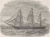 USA. Civil War. Hartford(Adm Farragut's flagship) c1880 old antique print