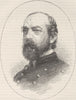 MILITARIA. Civil War. General Meade c1880 old antique vintage print picture