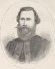MILITARIA. Civil War. General Stuart c1880 old antique vintage print picture