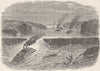 LOUISIANA. Civil War. Bailey's Dam, Red River c1880 old antique print picture