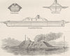 CIVIL WAR. Rebel Ram Tennessee surrender-Federals c1880 old antique print