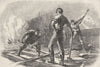 USA. Civil War. Troops tearing up railway c1880 old antique print picture
