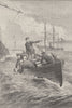 BOATS. Civil War. Deerhound rescuing Capt Semmes c1880 old antique print