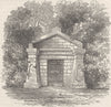 ILLINOIS. Lincoln's grave c1880 old antique vintage print picture