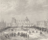 MEXICO. A Plaza in Mexico c1880 old antique vintage print picture