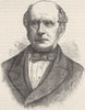 USA. Mr C F Adams c1880 old antique vintage print picture