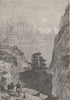 UTAH. Temple of Virgin, Mu-koon-tu-weap valley c1880 old antique print picture