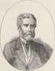 ACADEMICS. John Lothrop Motley c1880 old antique vintage print picture