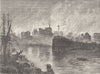 ILLINOIS. The burning of Chicago c1880 old antique vintage print picture
