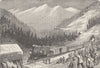 USA. On the Central Pacific Railroad c1880 old antique vintage print picture