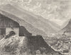 MONT CENIS. Introduction. Le tunel du(Modane) 1881 old antique print picture