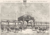 LONGCHAMPS. Distribution Drapeaux a(14 1881) 1881 old antique print picture