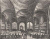 PARIS. Salle lecture Bibliotheque nationale  1881 old antique print picture