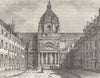 PARIS. Introduction. Cour de Sorbonne, a 1881 old antique print picture