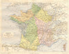 FRANCE. Reseaux Chemins de Fer 1881 old antique vintage map plan chart