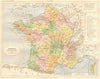 FRANCE. Militaire 1881 old antique vintage map plan chart