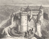 CHATEAU COUCY. restaure(Viollet--Duc) 1881 old antique vintage print picture