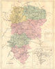 AISNE. Departement de L'Aisne; plan Laon 1881 old antique map chart