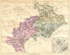 HAUTES-ALPES. Departement; area de Gap 1881 old antique vintage map plan chart