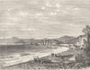 ALPES-MARITIMES. Cannes 1881 old antique vintage print picture