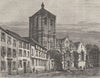 ARDENNES. Une rue a Rethel 1881 old antique vintage print picture