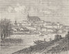 AUDE. Castelnaudary 1881 old antique vintage print picture