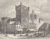 AUDE. Hotel de ville Narbonne 1881 old antique vintage print picture