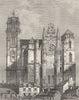 AVEYRON. Cathedrale de Rodez 1881 old antique vintage print picture