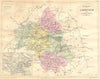 AVEYRON. Departement de L'Aveyron; area Rodez 1881 old antique map plan chart