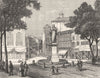 BOUCHES RHONE. Rhone. Cours statue roi Rene Aix 1881 old antique print picture