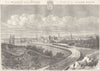 CALVADOS. Caen 1881 old antique vintage print picture