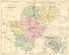 CHARENTE. Departement de; plan D' Angoulême 1881 old antique map chart