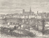 FRANCE. Cote-D'Or. Semur 1881 old antique vintage print picture