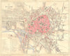 CÔTE-D'OR. Plan de Dijon 1881 old antique vintage map chart