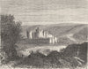 TONQUÉDEC. Cotes-Du-Nord. Chateau de 1881 old antique vintage print picture
