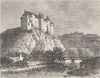 FRANCE. Creuse. Chateau de Boussac 1881 old antique vintage print picture