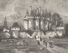 DORDOGNE. Chateau de Jumilhac-Le-Grand 1881 old antique vintage print picture