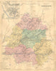 DORDOGNE. Departement de; plan Périgueux 1881 old antique map chart