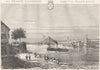 FRANCE. Valence 1881 old antique vintage print picture