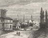 EURE. De Bernay 1881 old antique vintage print picture